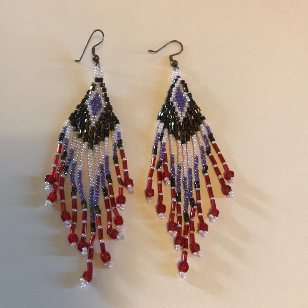Hand beaded earrings